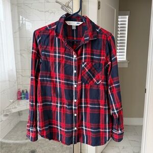 Old Navy Red and Navy Plaid Shirt